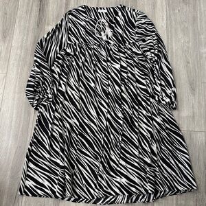 Anine Bing Zebra Animal Print Caftan Dress